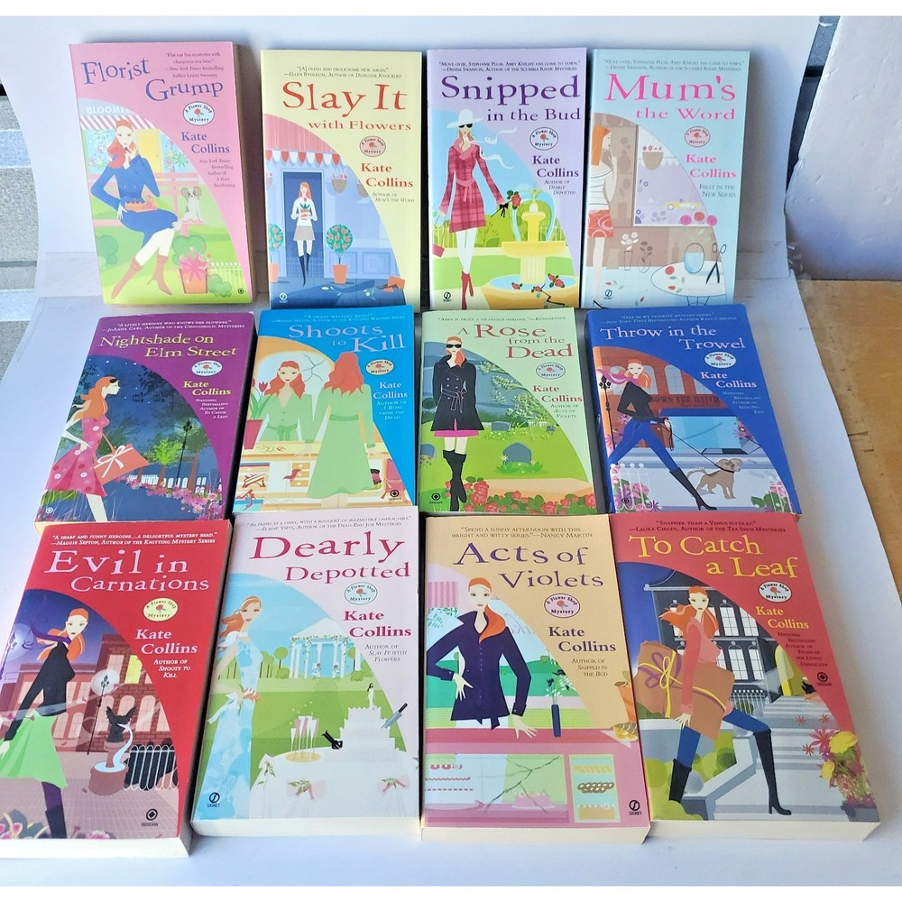 Kate Collins Lot Of 12 Books Paperback Cozy Mysteries NOS
